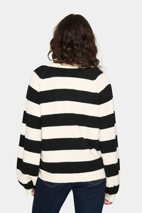 Saint Tropez Garbie Cardigan - Black Stripe