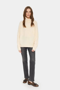 Saint Tropez Garbie Roll Neck Jumper - Ice Melange