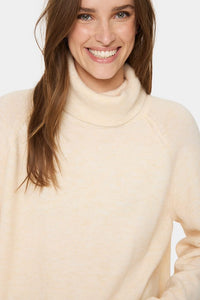 Saint Tropez Garbie Roll Neck Jumper - Ice Melange