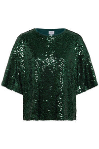 Saint Tropez Myra Sequin Blouse - June Bug