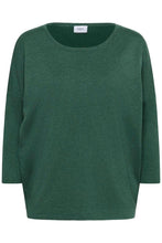 Saint Tropez Mila Round Neck Pullover - June Bug Melange Green