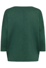 Saint Tropez Mila Round Neck Pullover - June Bug Melange Green