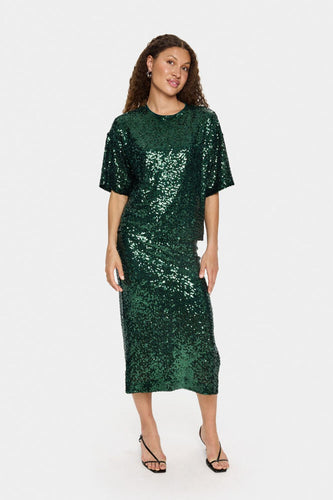 Saint Tropez Myra Sequin Blouse - June Bug