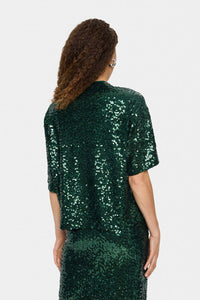 Saint Tropez Myra Sequin Blouse - June Bug