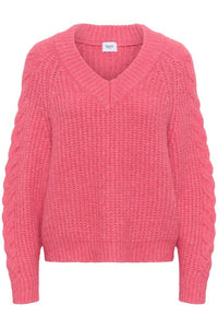 Saint Tropez Manda Pullover - Wild Rose Melange Pink