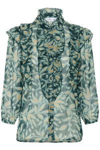 Saint Tropez Maxine Blouse - Pine Autumn Floral