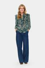 Saint Tropez Maxine Blouse - Pine Autumn Floral