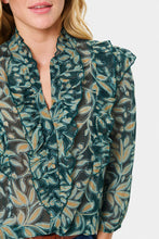 Saint Tropez Maxine Blouse - Pine Autumn Floral