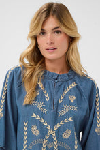 Saint Tropez Onaya Blouse - Medium Blue Denim