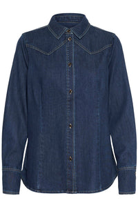 Saint Tropez Marthe Shirt - Medium Blue Denim