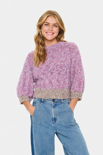 Saint Tropez Mylene Pullover - Red Violet