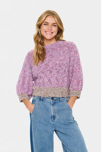 Saint Tropez Mylene Pullover - Red Violet
