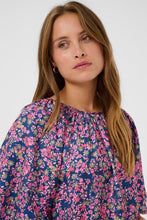 Saint Tropez Onneli Blouse - Navy Peony Blooms