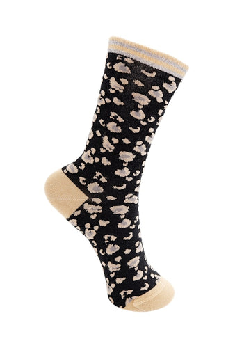 Black Colour Leo Sock - Black Creme