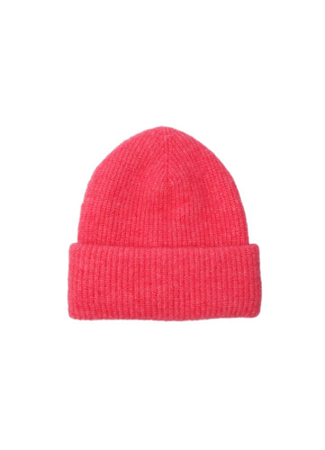 Black Colour Ginger Rib Hat - Pink