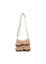 Black Colour Isla Boho Bag - Natural & Black