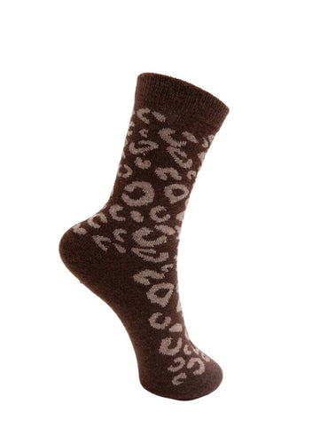 Black Colour Kaleen Wool Sock - Mocca
