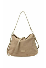 12115 Every Other Fold Top Shoulder Bag - Sand