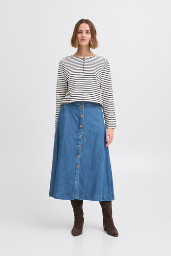 Atelier Reve IRRisle Denim Skirt - Medium Denim Blue