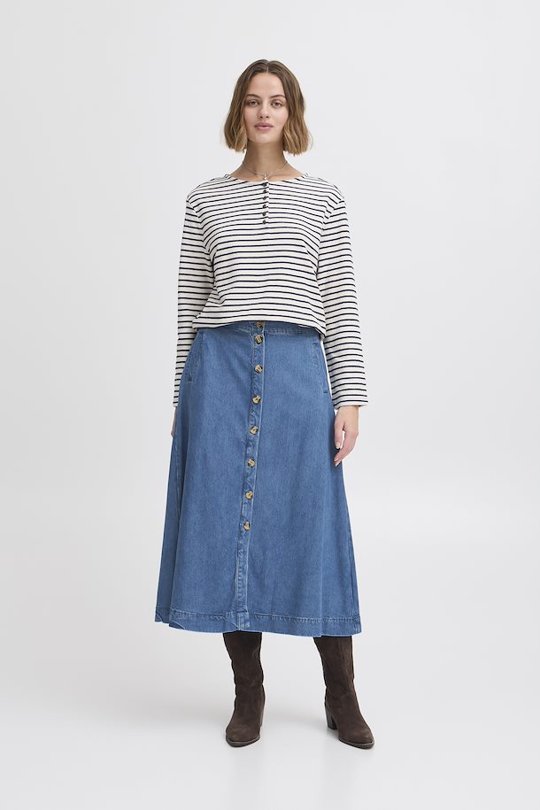 Atelier Reve IRRisle Denim Skirt - Medium Denim Blue