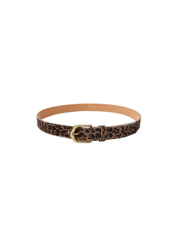 Black Colour Milla Suede Belt - Natural