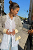 Never Fully Dressed Silver Sequin Bomber Jacket - Silver