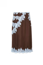 Never Fully Dressed Chocolate Lily Skirt - Chocolate and Blue