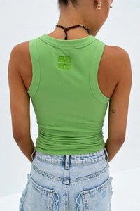 Never Fully Dressed Ribbed Tank - Green