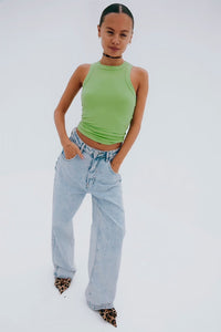 Never Fully Dressed Ribbed Tank - Green