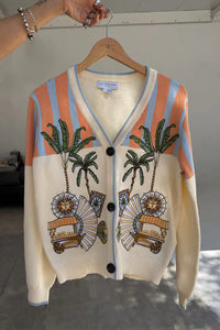 Never Fully Dressed Isla Forrest Cardigan - Cream/Print