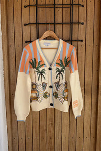 Never Fully Dressed Isla Forrest Cardigan - Cream/Print