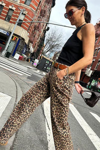 Never Fully Dressed Lucia Scallop Jeans - Leopard