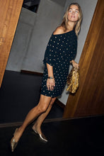 Never Fully Dressed Plisse Mini Tilly Dress -  Black