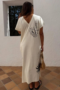 Never Fully Dressed Palma T-Shirt Dress - Cream