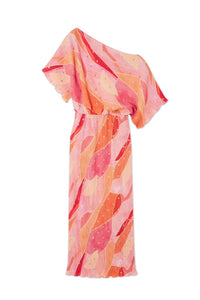 Never Fully Dressed Tilly Dress - Pink Abstract