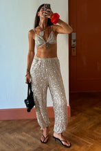 Never Fully Dressed Silver Sequin Naomi Trousers - Silver