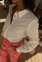 Never Fully Dressed Marley Shirt - White/Gold Studs