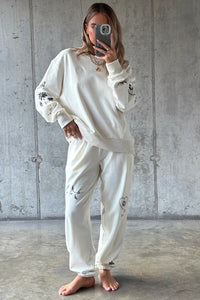 Never Fully Dressed Tattoo Joggers - White