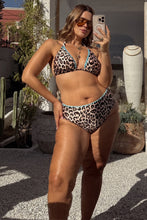 Never Fully Dressed Whipstitch Triangle Bikini Top - Leopard