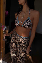 Never Fully Dressed Whipstitch Triangle Bikini Top - Leopard