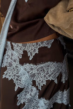 Never Fully Dressed Chocolate Lily Skirt - Chocolate and Blue