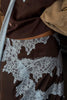 Never Fully Dressed Chocolate Lily Skirt - Chocolate and Blue