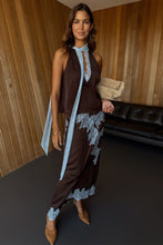 Never Fully Dressed Chocolate Lily Skirt - Chocolate and Blue