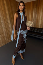 Never Fully Dressed Chocolate Lily Skirt - Chocolate and Blue