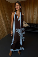 Never Fully Dressed Chocolate Lily Skirt - Chocolate and Blue