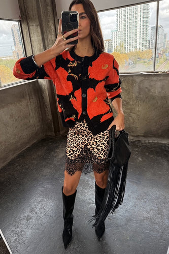 Never Fully Dressed Lace Mini Maeva Skirt - Leopard