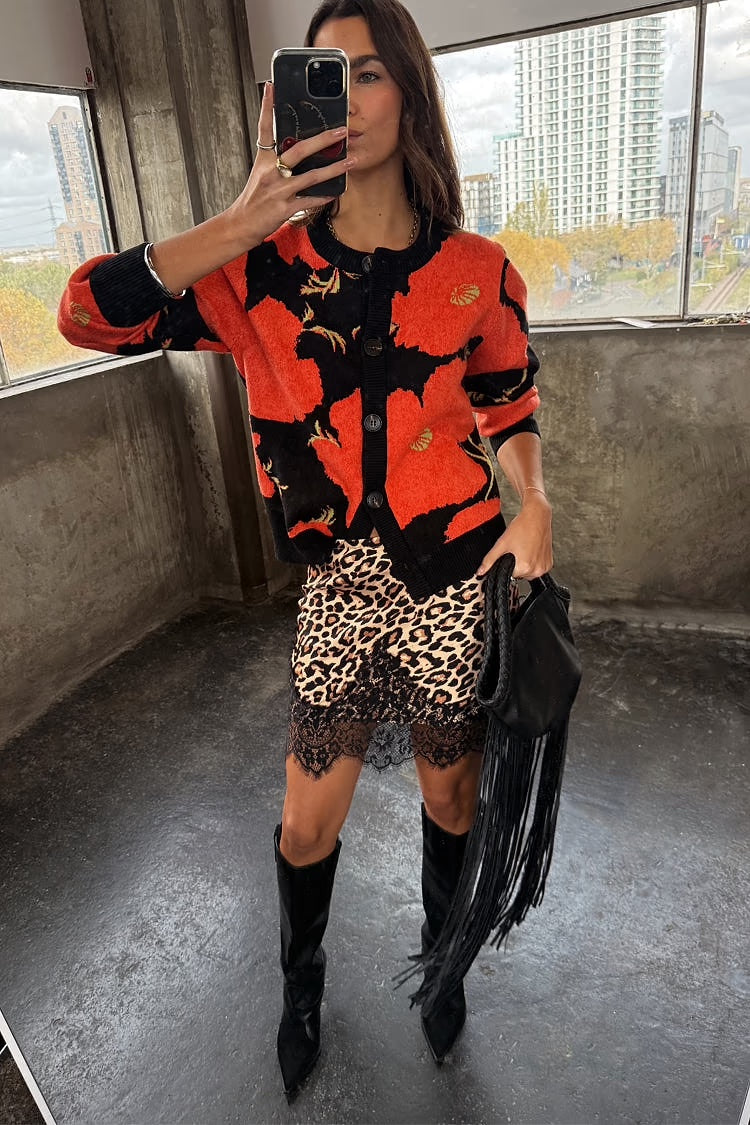 Never Fully Dressed Lace Mini Maeva Skirt - Leopard