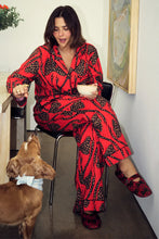 Never Fully Dressed  Bow Cotton Button Through Pyjamas - Red