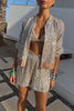 Never Fully Dressed Silver Sequin Bomber Jacket - Silver