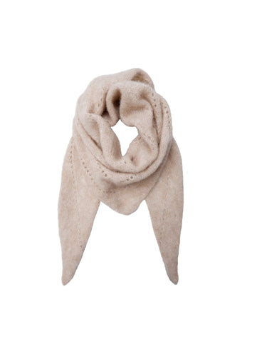 Black Colour Dell Knitted Mini Scalf- Natural